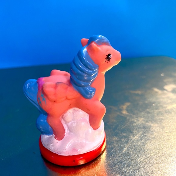 MY LITTLE PONY G1 VTG 1984 FIREFLY PINK & BLUE PEGASUS PONY STAMPOS RUBBER STAMP - Picture 4 of 9